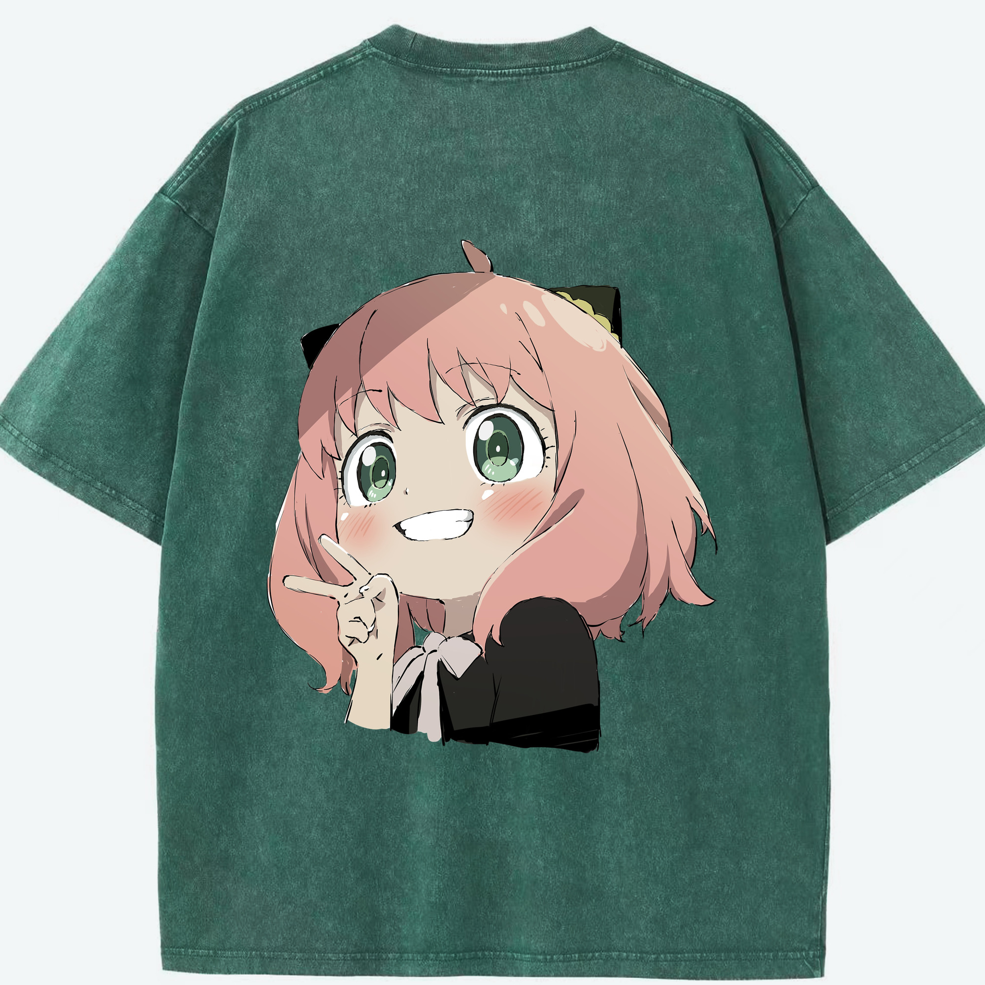 （画像用） SPY×FAMILY间谍家家酒 綿100% ヴィンテージ風 半袖Tシャツ（背面プリント）